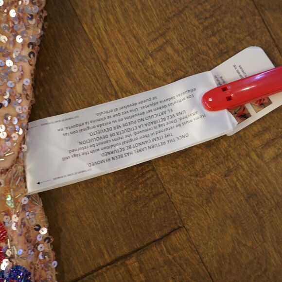 MAC DUGGAL Floral Sequin Cocktail Dress Style 5250 Size 4 - Picture 8 of 11